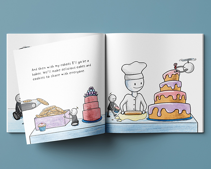 Children's Book Cake Page Spread