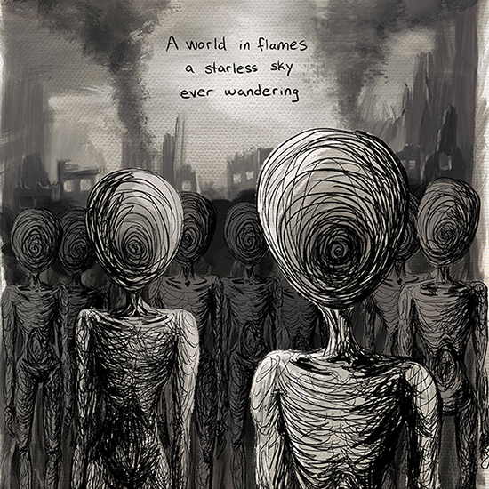 World in Flames Illustration